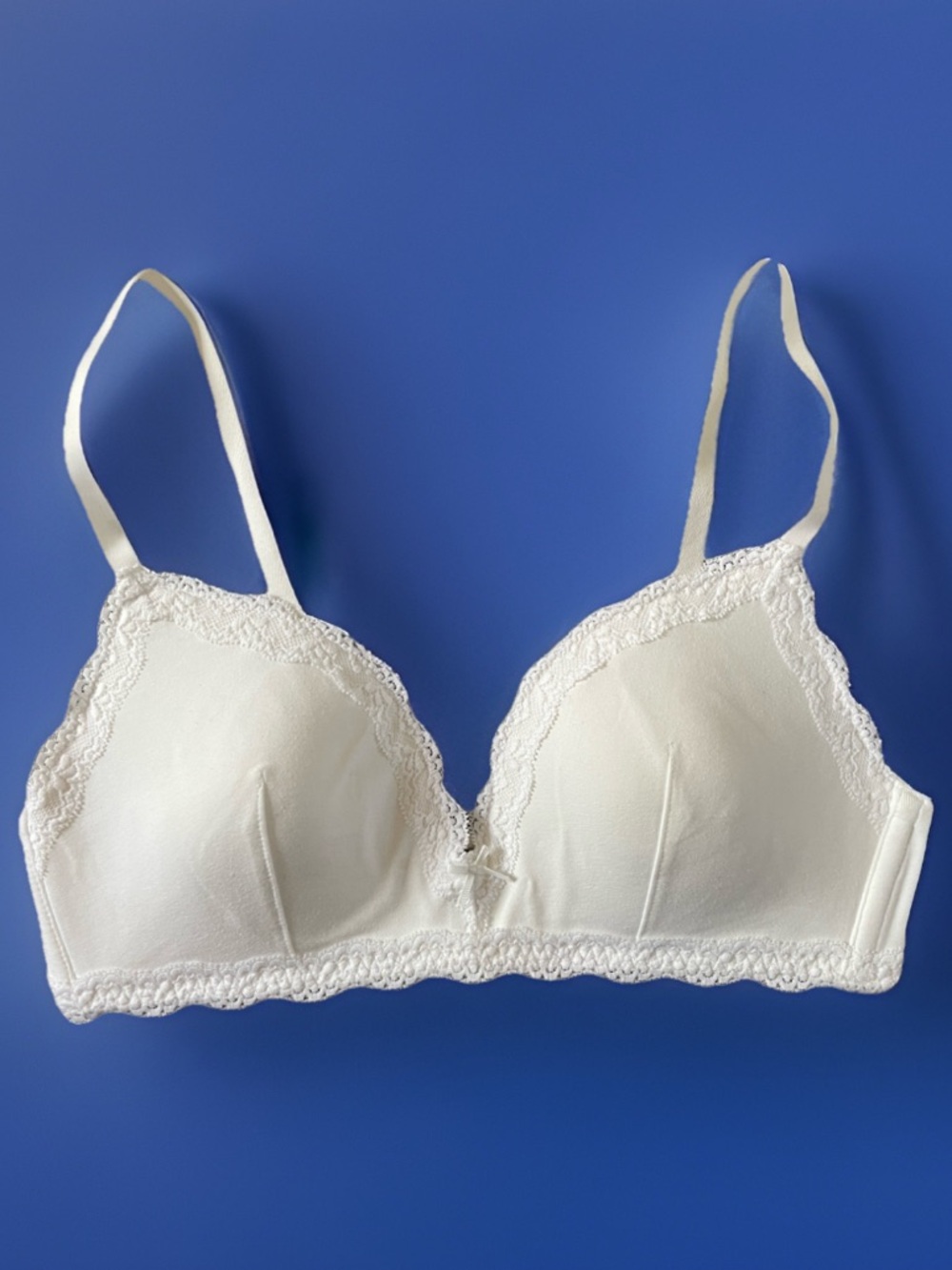 Body Essentials by Tchibo Organic Cotton Wireless Lace Trim Bra 36B